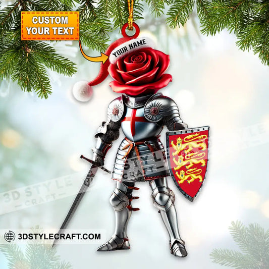 Custom Name England Knight Ornament Lover Christmas Gift