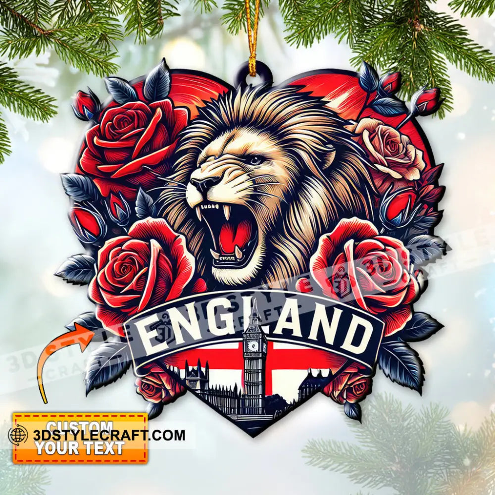 Custom Name England Ornament Christmas Gift For Lover