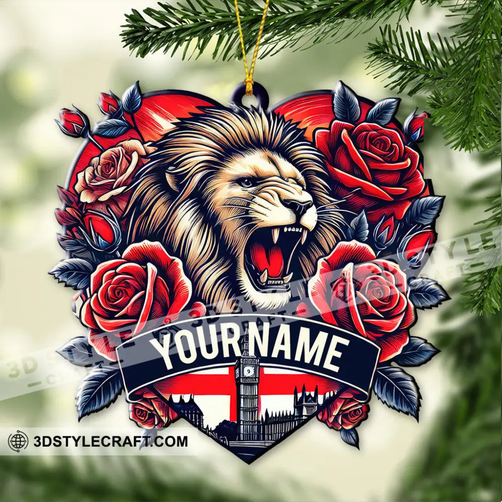 Custom Name England Ornament Christmas Gift For Lover 3.54’’ / 1