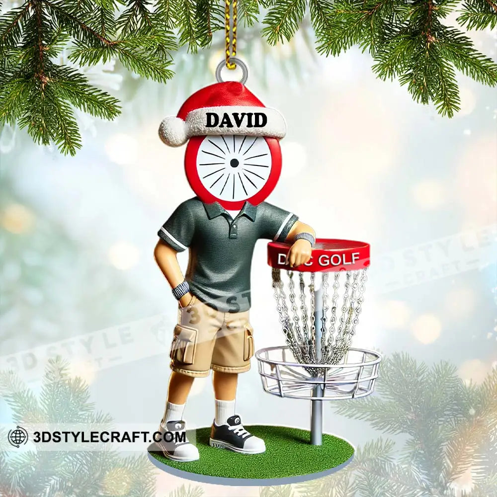 Custom Name Golf Ornament Christmas Gift Decoration 3.54’’ / 1