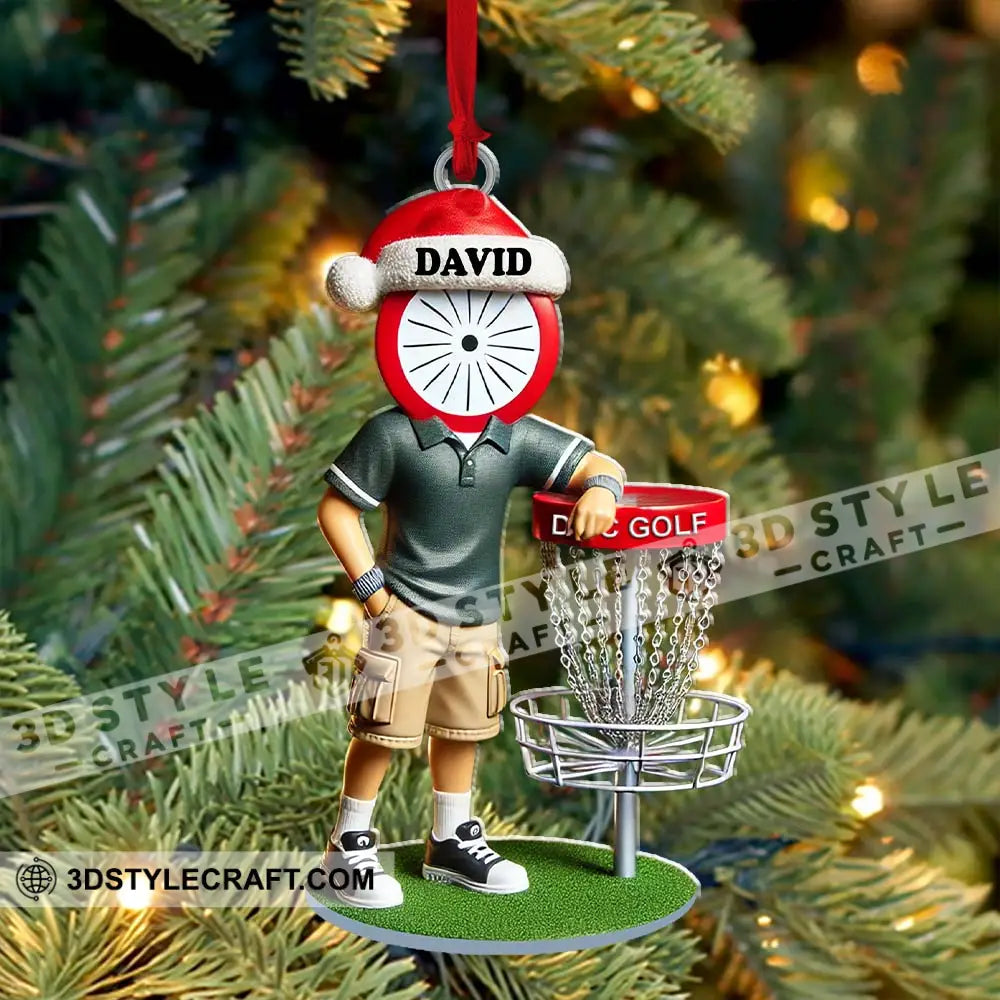 Custom Name Golf Ornament Christmas Gift Decoration