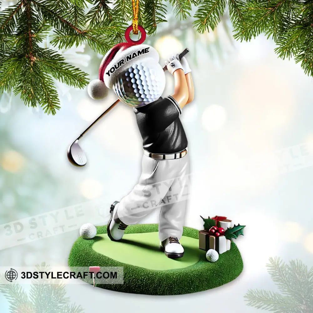 Custom Name Golf Ornament Lover Christmas Gift