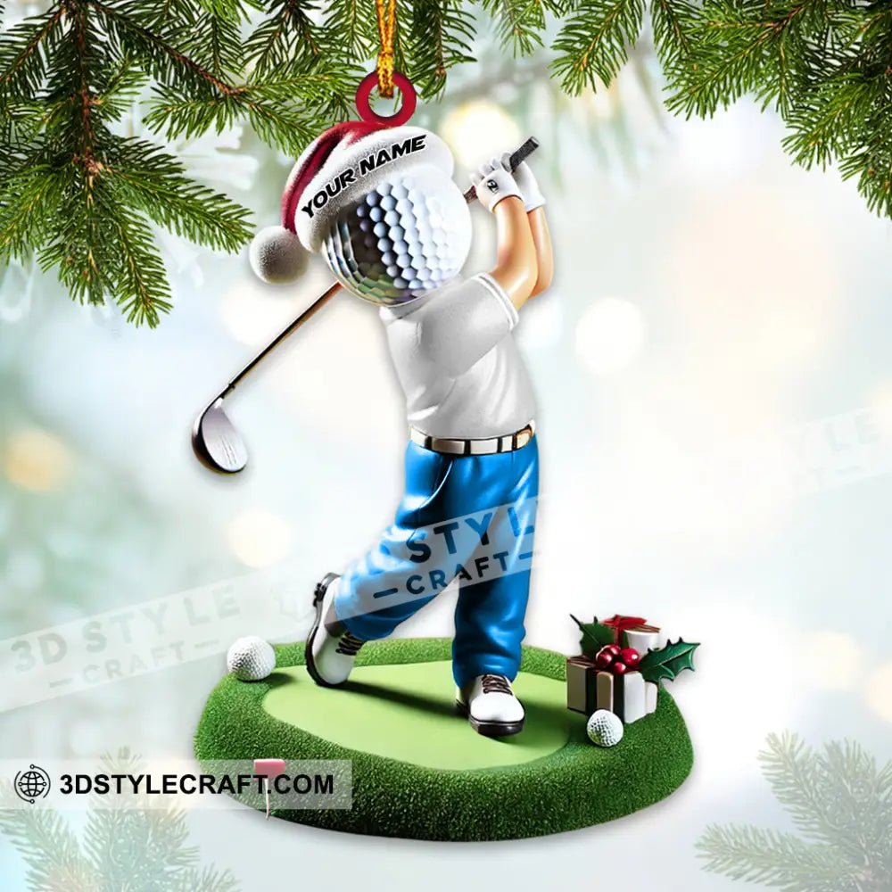 Custom Name Golf Ornament Lover Christmas Gift