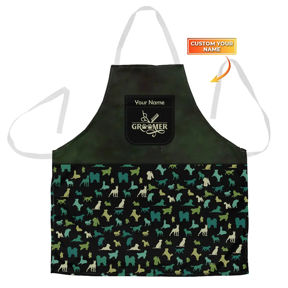 Custom Name Groomer Joymuu Apron Apparel Gift For Pet