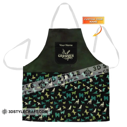 Custom Name Groomer Joymuu Apron, Groomer Apparel, Gift for Pet Groomer style option 1