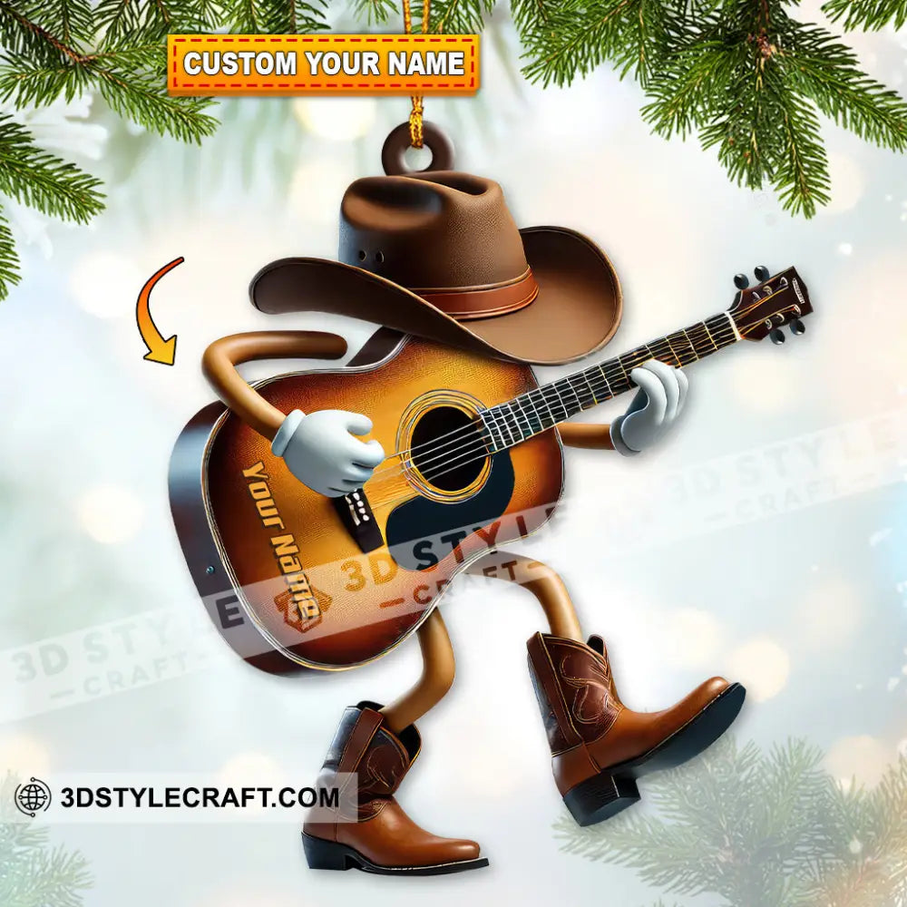 Custom Name Guitarist Ornament Christmas Gift