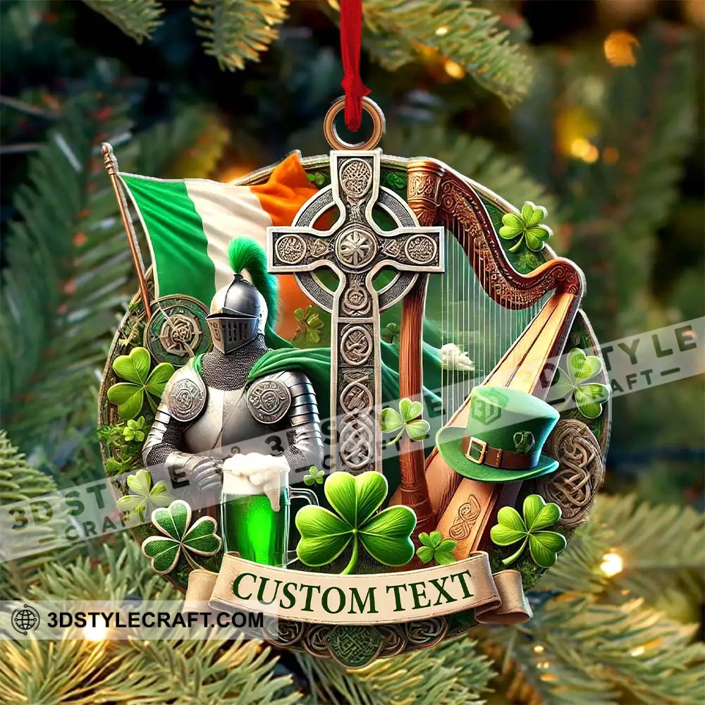 Custom Name Ireland Ornament Christmas Gift For Lover