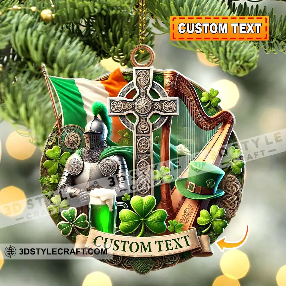 Custom Name Ireland Ornament Christmas Gift For Lover