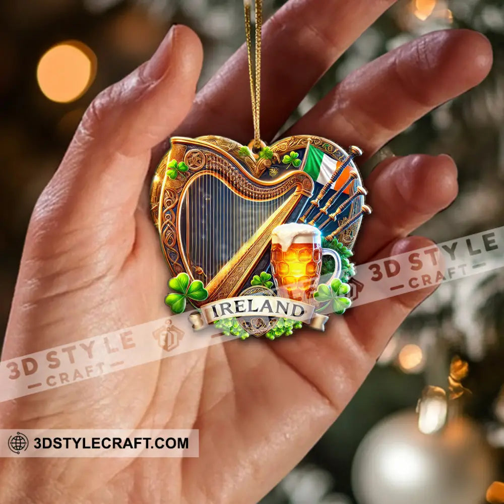 Custom Name Ireland Ornament Christmas Gift For Lover