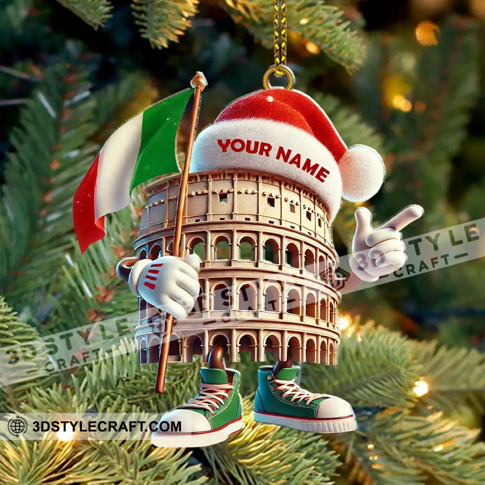Custom Name Italy Ornament Lover Christmas Gift