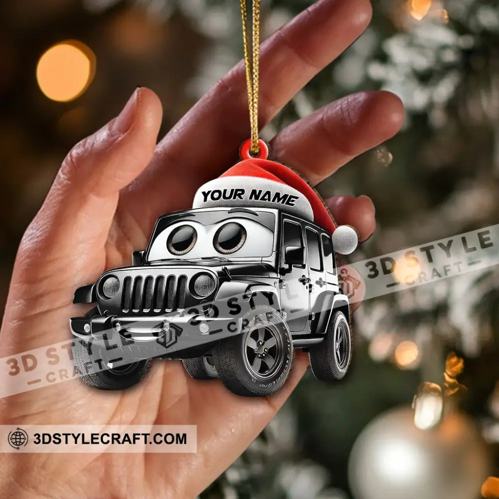 Custom Name Jeep Ornament Lover Christmas Gift