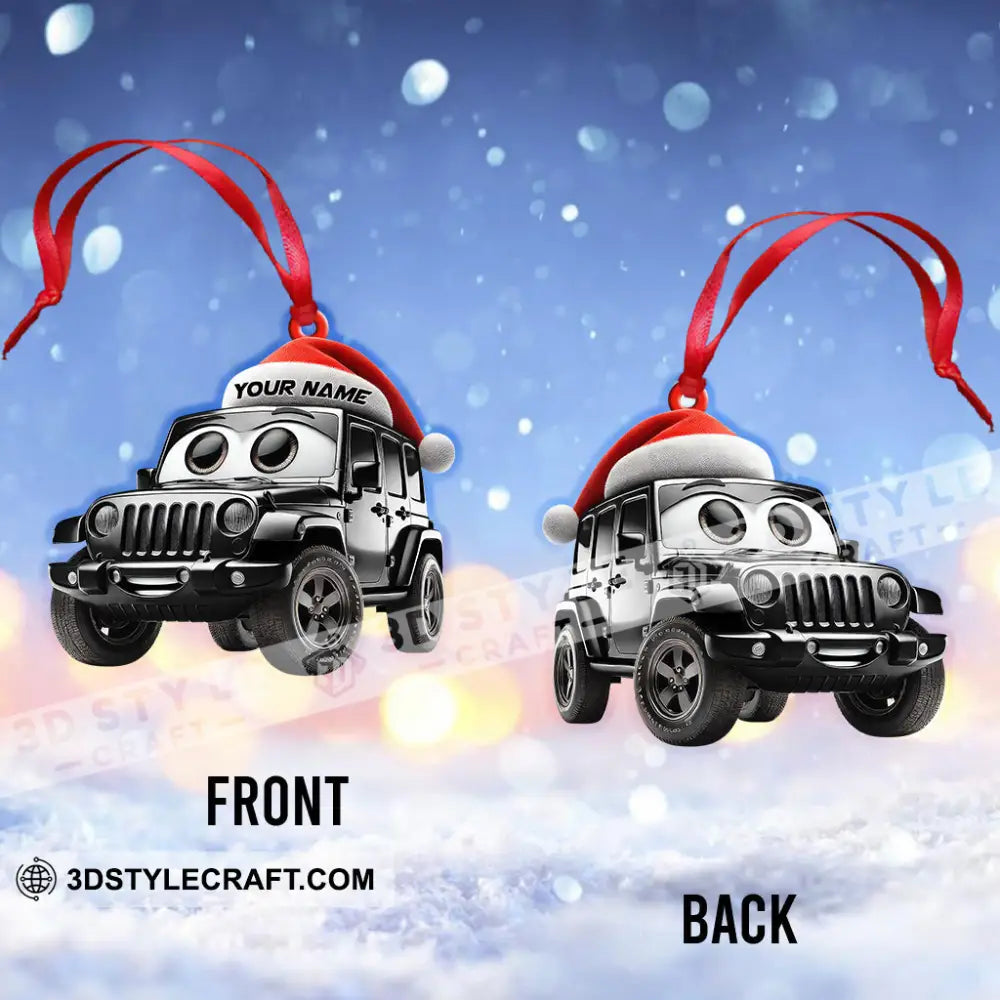 Custom Name Jeep Ornament Lover Christmas Gift