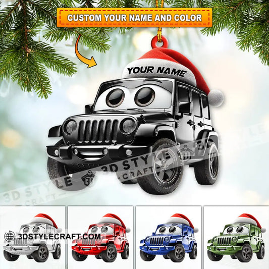 Custom Name Jeep Ornament Lover Christmas Gift