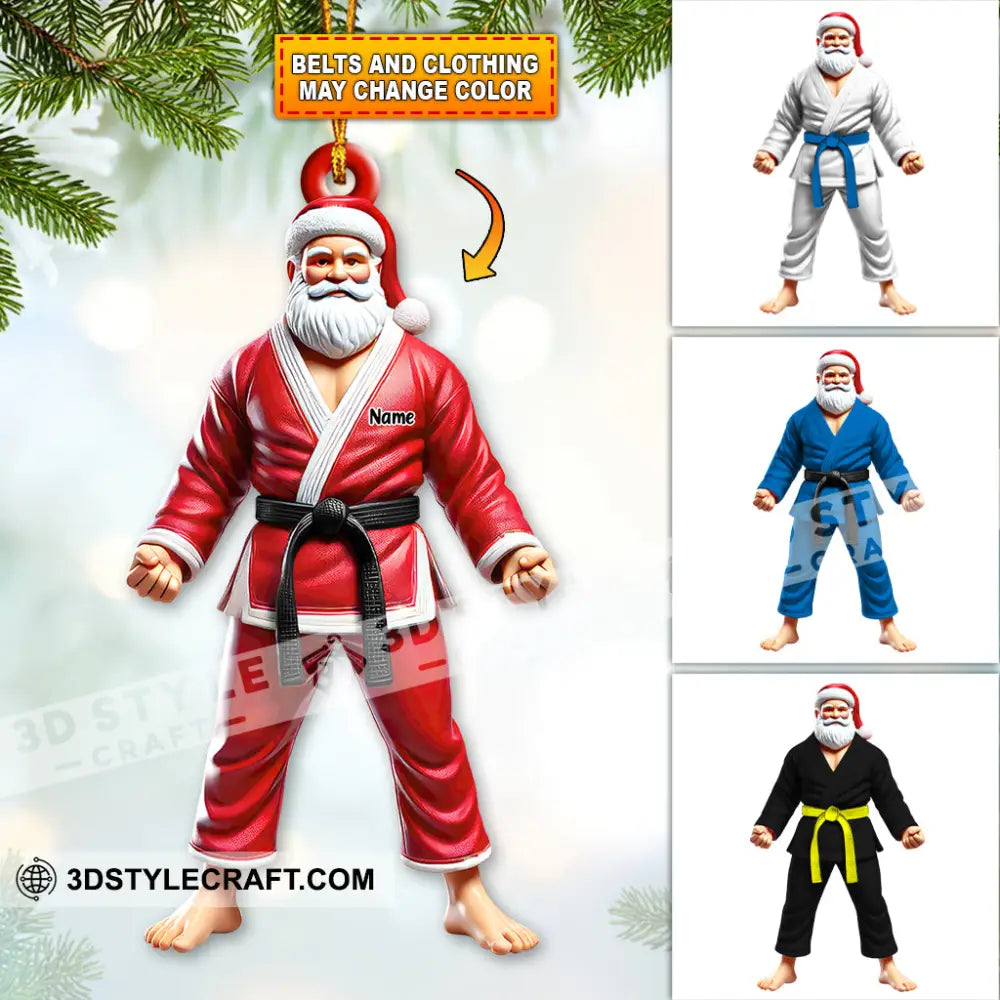 Custom Name Karate Christmas Ornament Gift For Lover