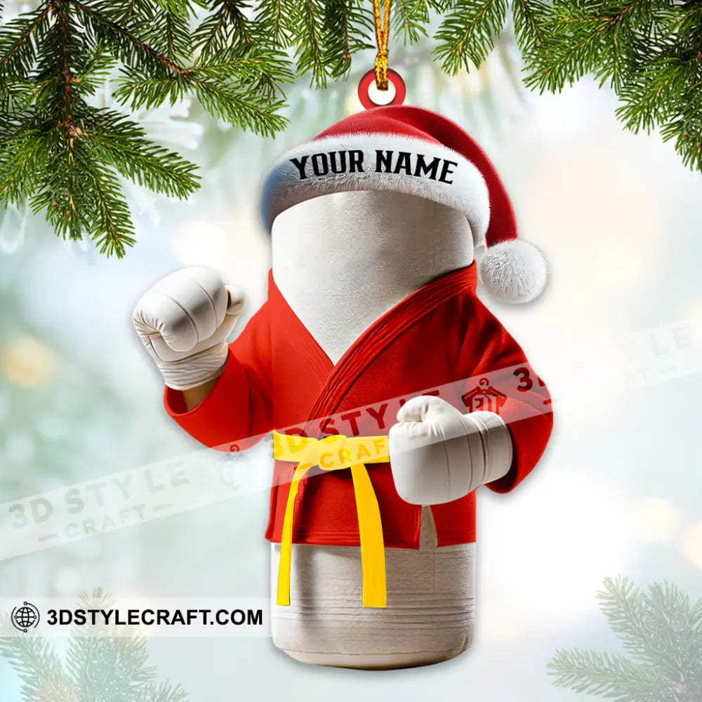 Custom Name Karate Ornament Christmas Gift