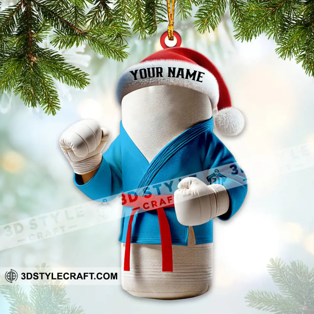 Custom Name Karate Ornament Christmas Gift