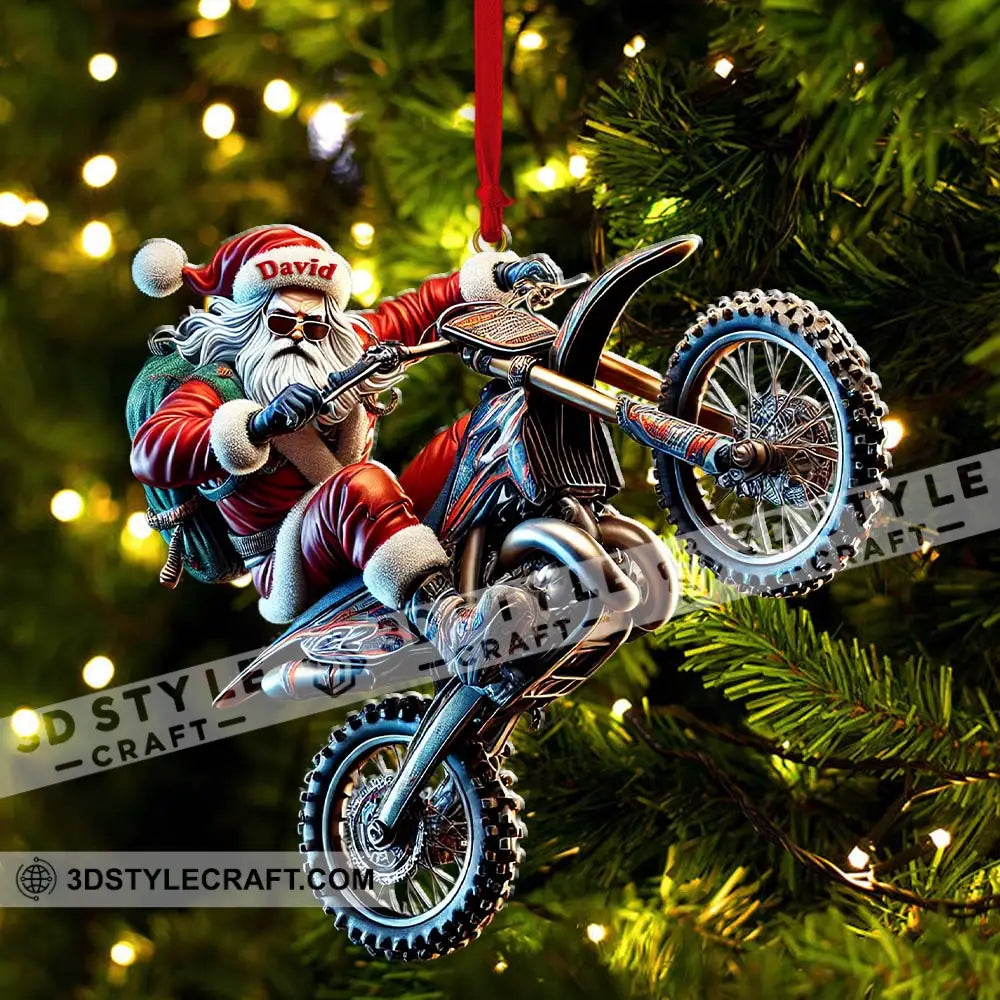 Custom Name Motocross Ornament Lover Christmas Gift