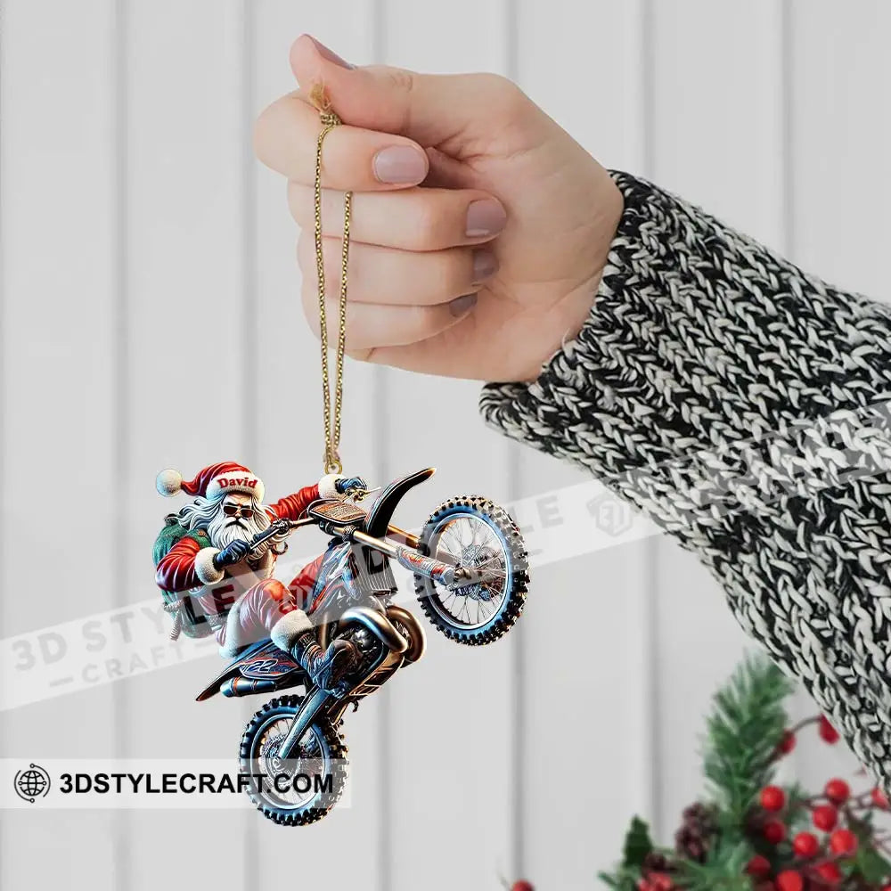 Custom Name Motocross Ornament Lover Christmas Gift