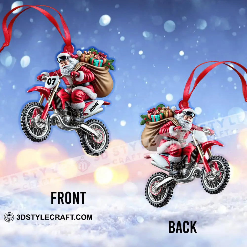 Custom Name Motocross Ornament Lover Christmas Gift