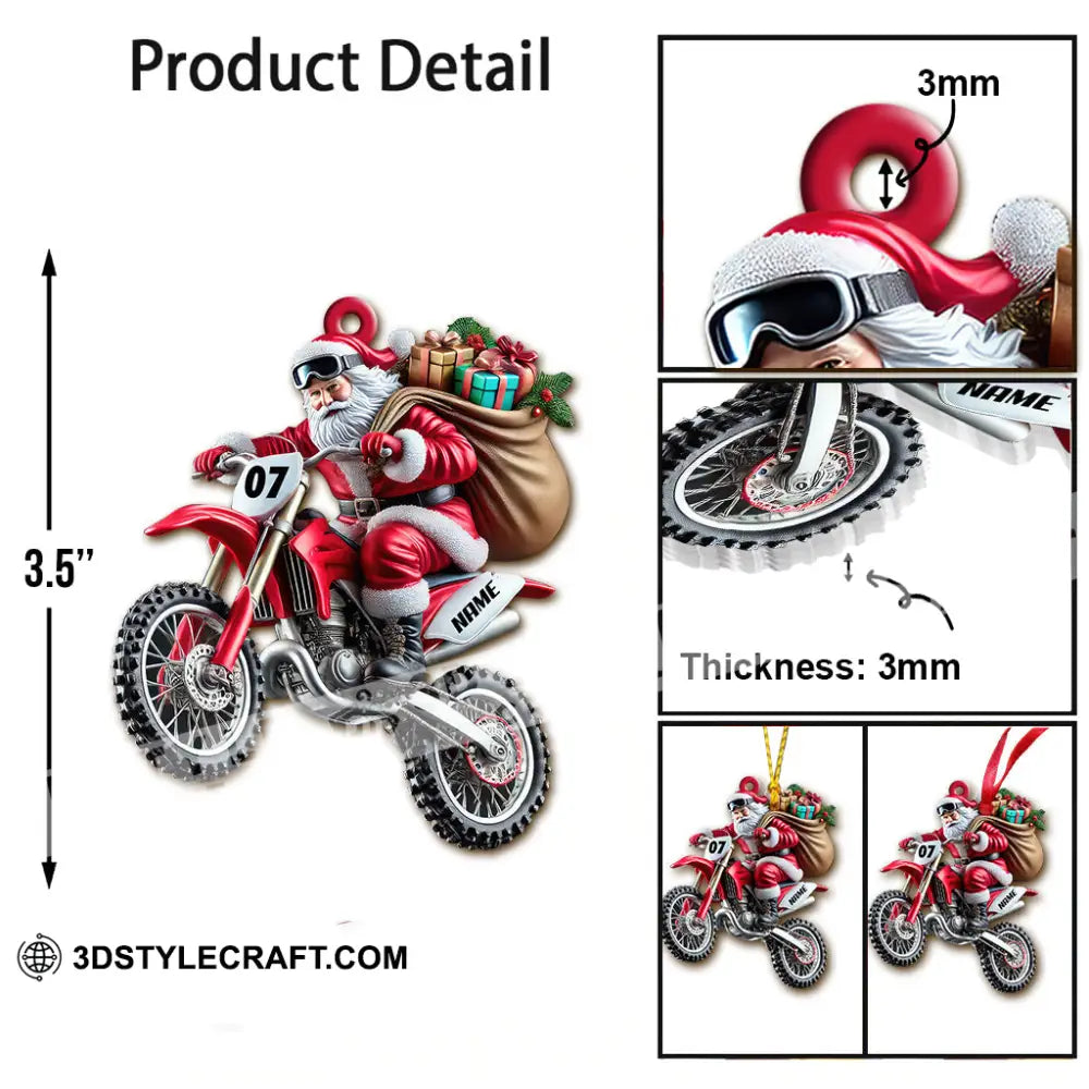 Custom Name Motocross Ornament Lover Christmas Gift