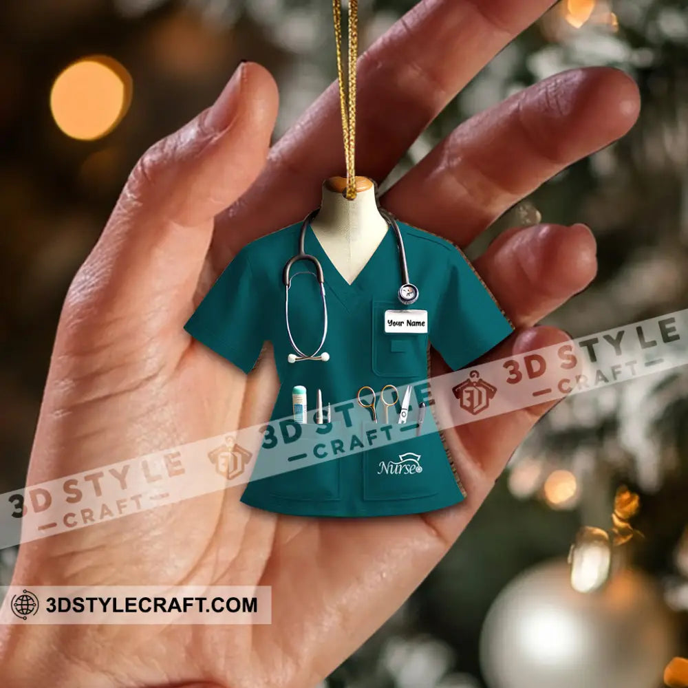 Custom Name Nurse Ornament Home Decor Christmas Gift 3.54’’ / 1