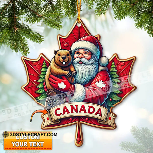 Custom Name Ornament Canada Santa 1 Pack