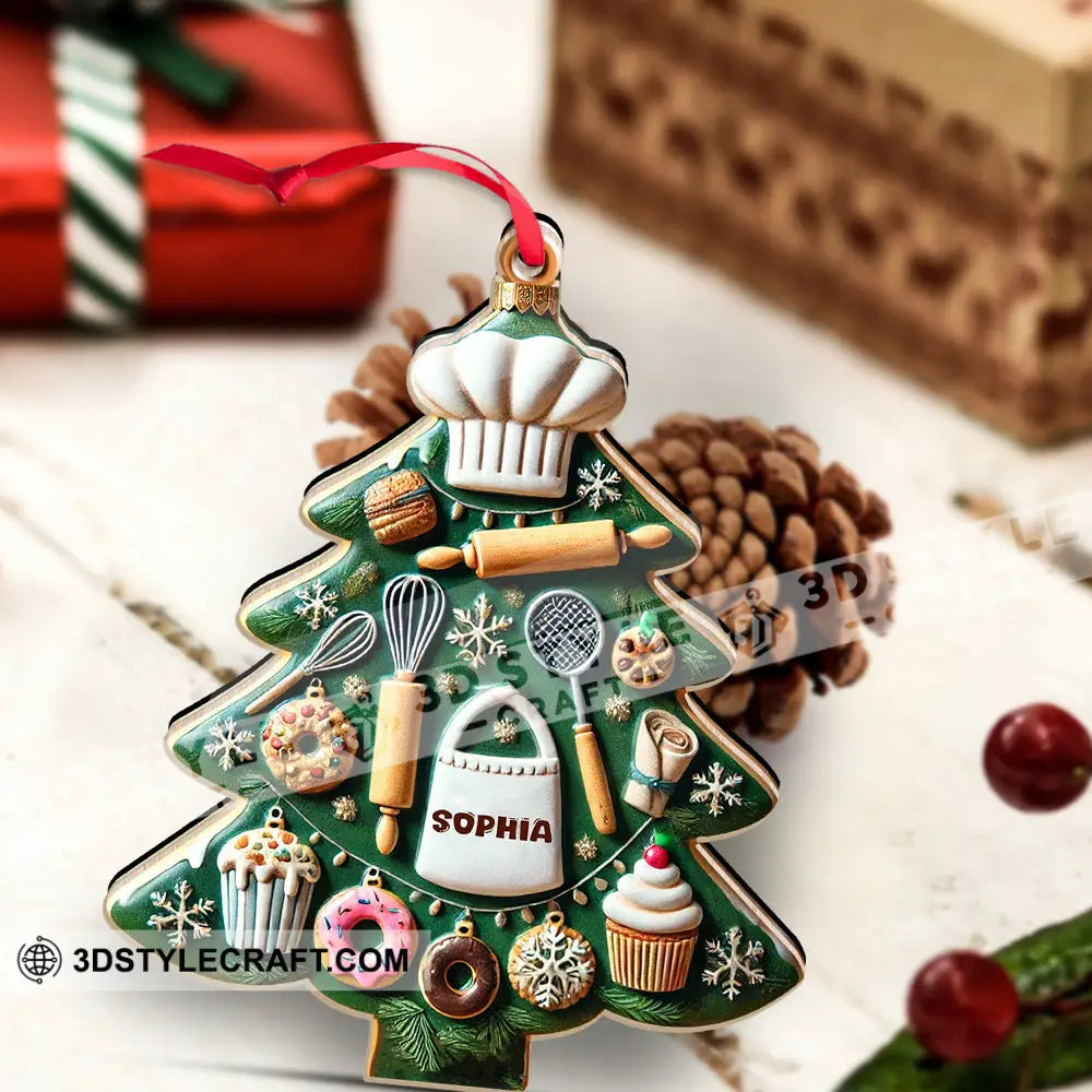 Custom Name Ornament Christmas Kitchen Tree