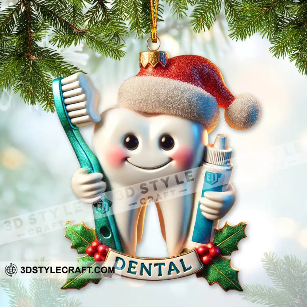 Custom Name Ornament Dental Christmas