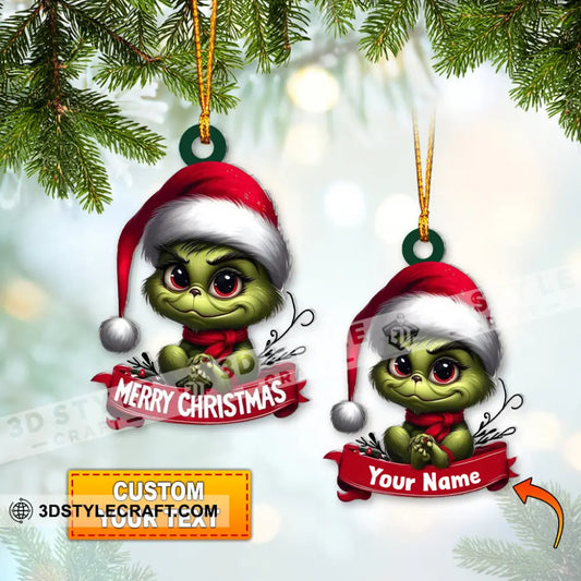 Custom Name Ornament Merry Christmas Dwarf