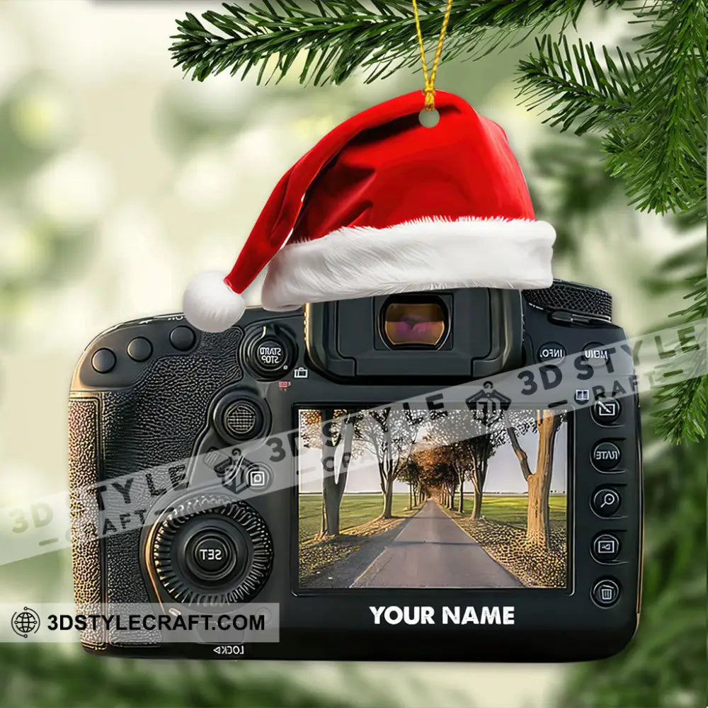 Custom Name Photographer Ornament Christmas Gift 3.54’’ / 1 Pack