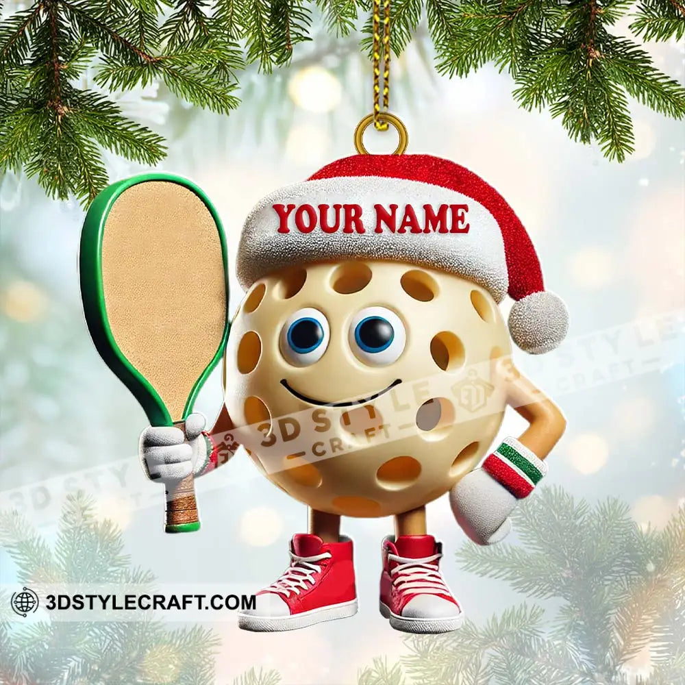 Custom Name Pickleball Ornament Lover Christmas Gift