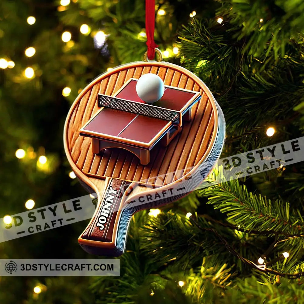 Custom Name Ping Pong Ornament Christmas Gift For Lover