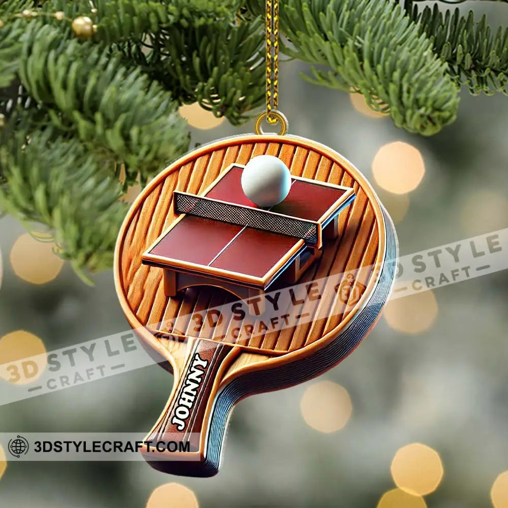 Custom Name Ping Pong Ornament Christmas Gift For Lover