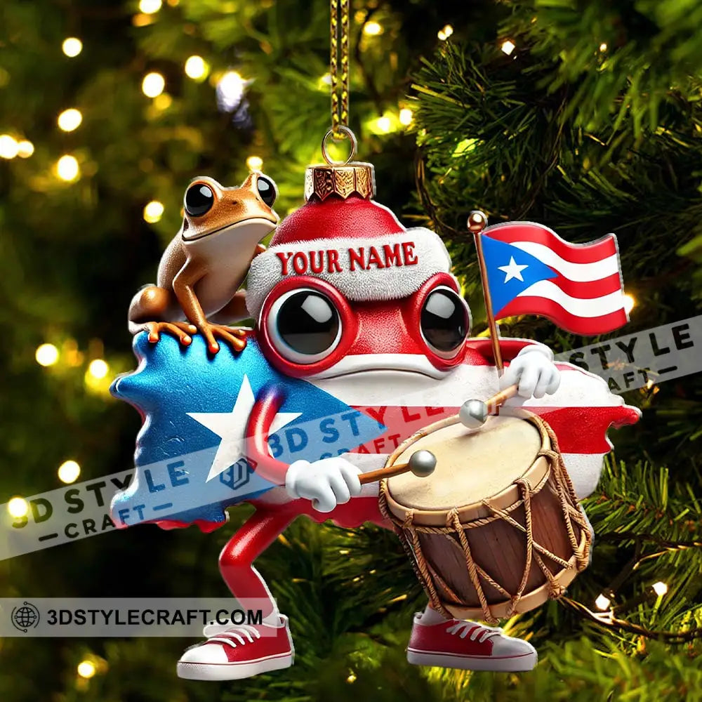 Custom Name America Ornament Lover Christmas Gift