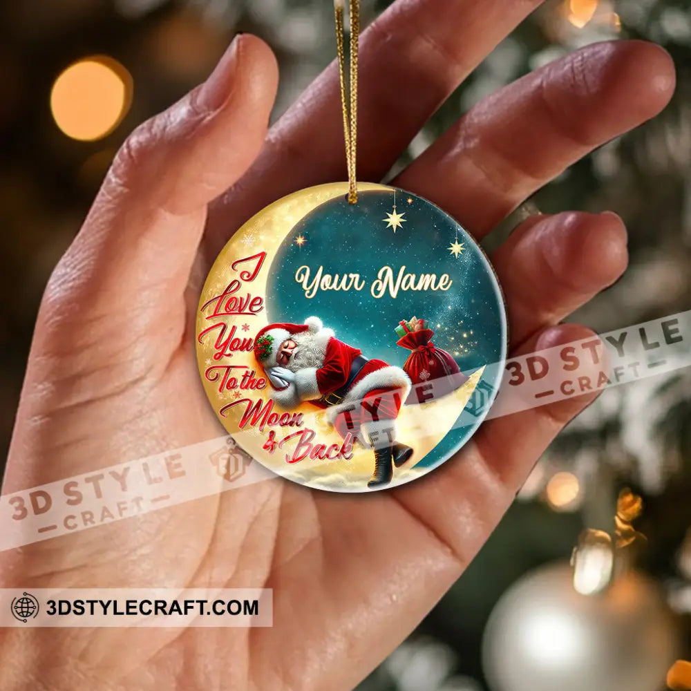 Custom Name Santa Christmas Ornament Home Decor Gift