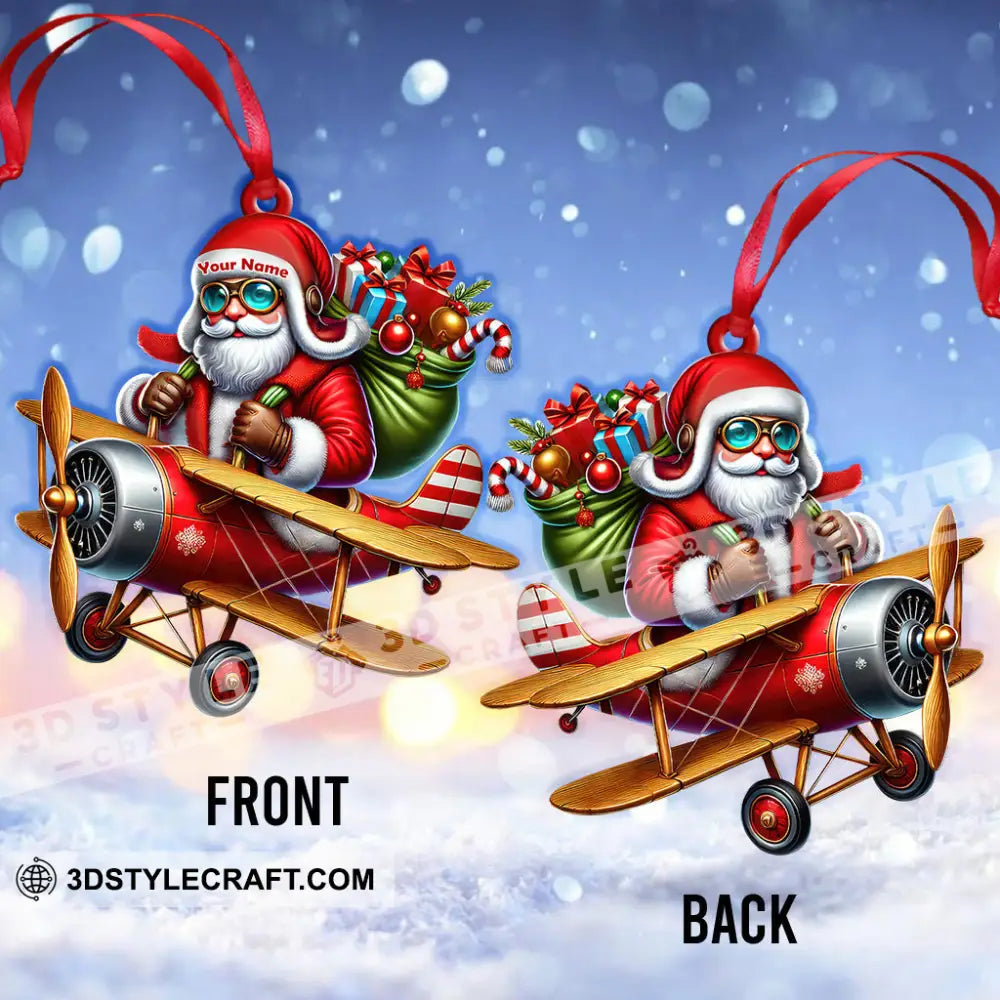 Custom Name Santa Ornament Christmas Gift