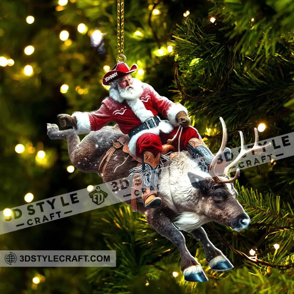 Custom Name Santa Winter Ornament Christmas Gift