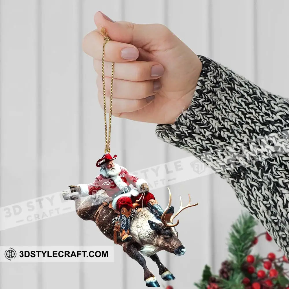 Custom Name Santa Winter Ornament Christmas Gift