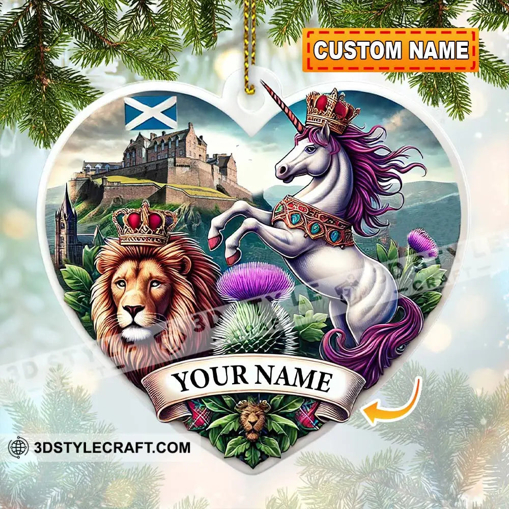 Custom Name Scotland Ornament Christmas Gift For Lover