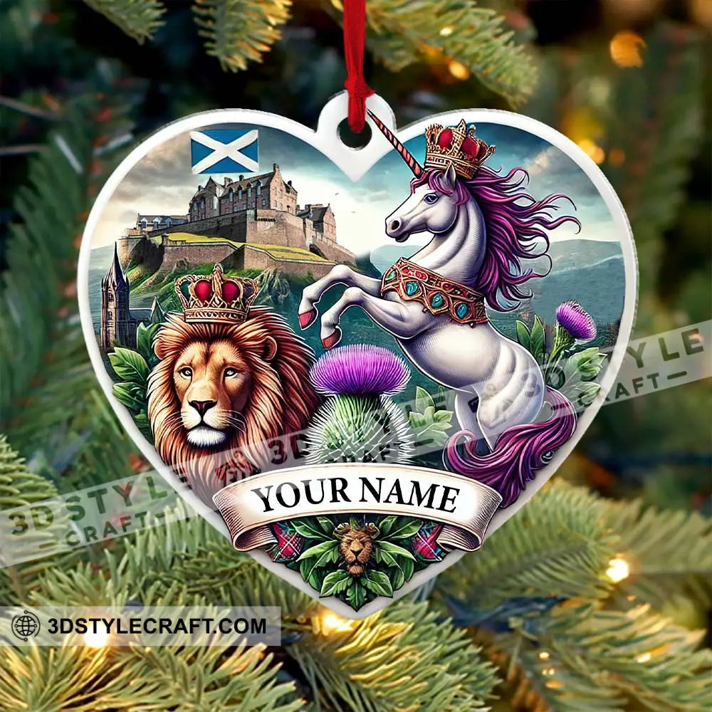 Custom Name Scotland Ornament Christmas Gift For Lover