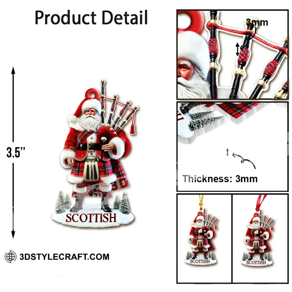 Custom Name Scotland Ornament Christmas Gift For Lover