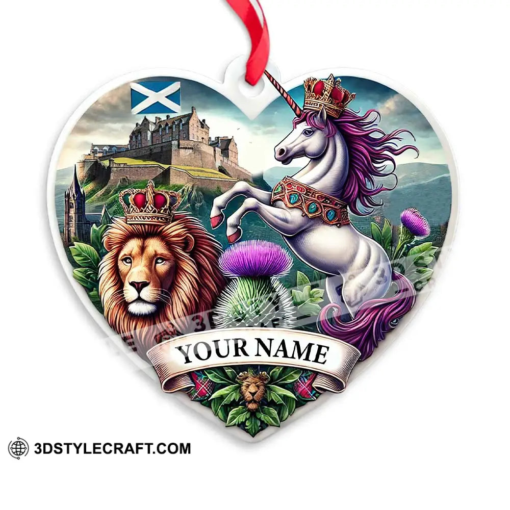 Custom Name Scotland Ornament Christmas Gift For Lover 3.54’’ / 1