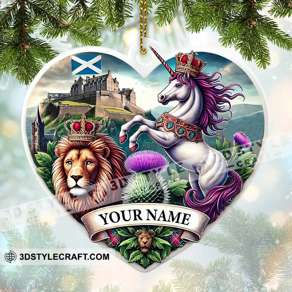 Custom Name Scotland Ornament Christmas Gift For Lover