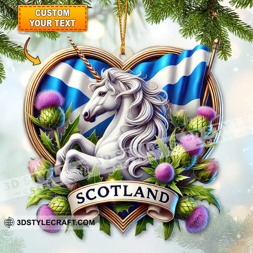 Custom Name Scotland Ornament Christmas Gift For Lover