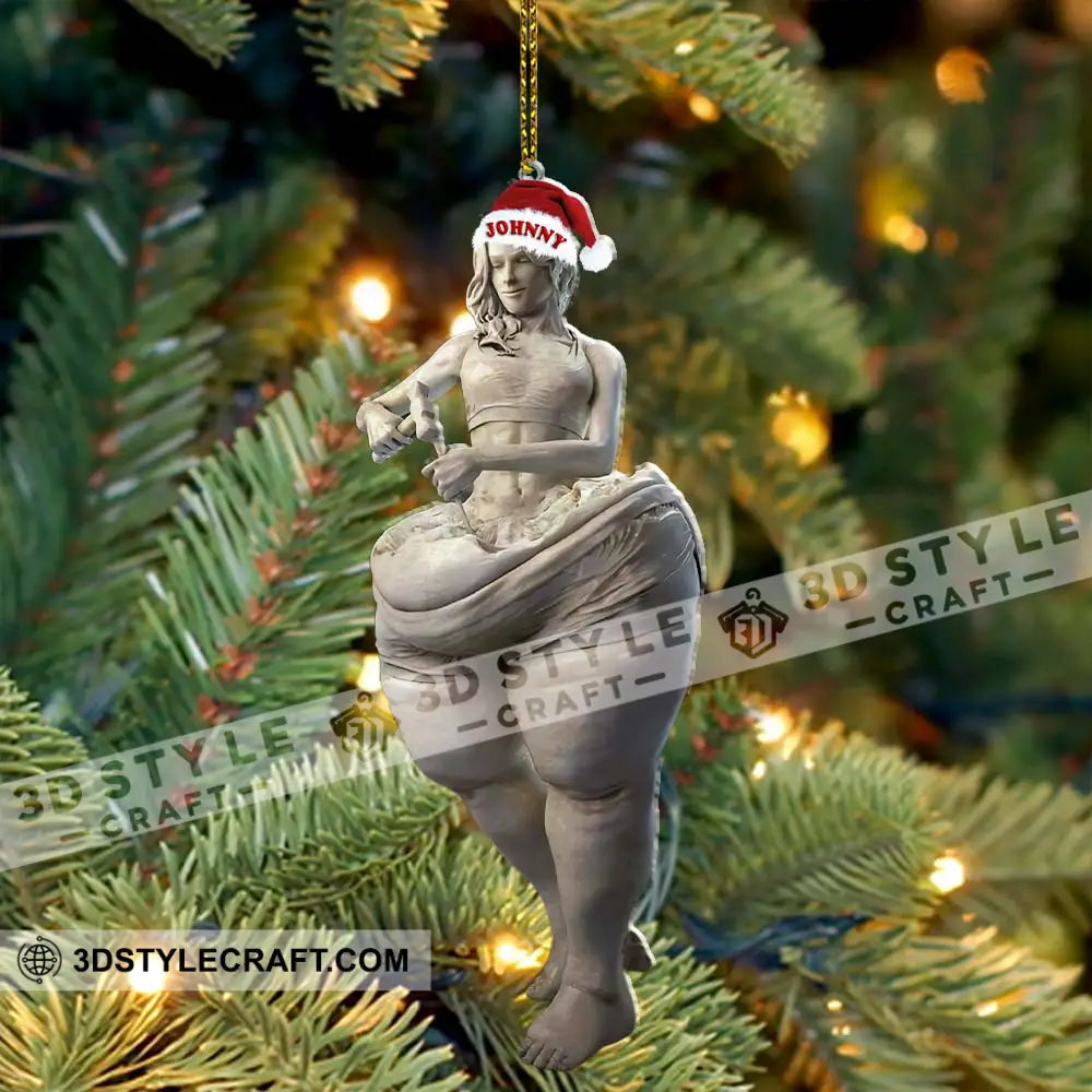 Custom Name Sculpture Artist Ornament Christmas Gift Decor