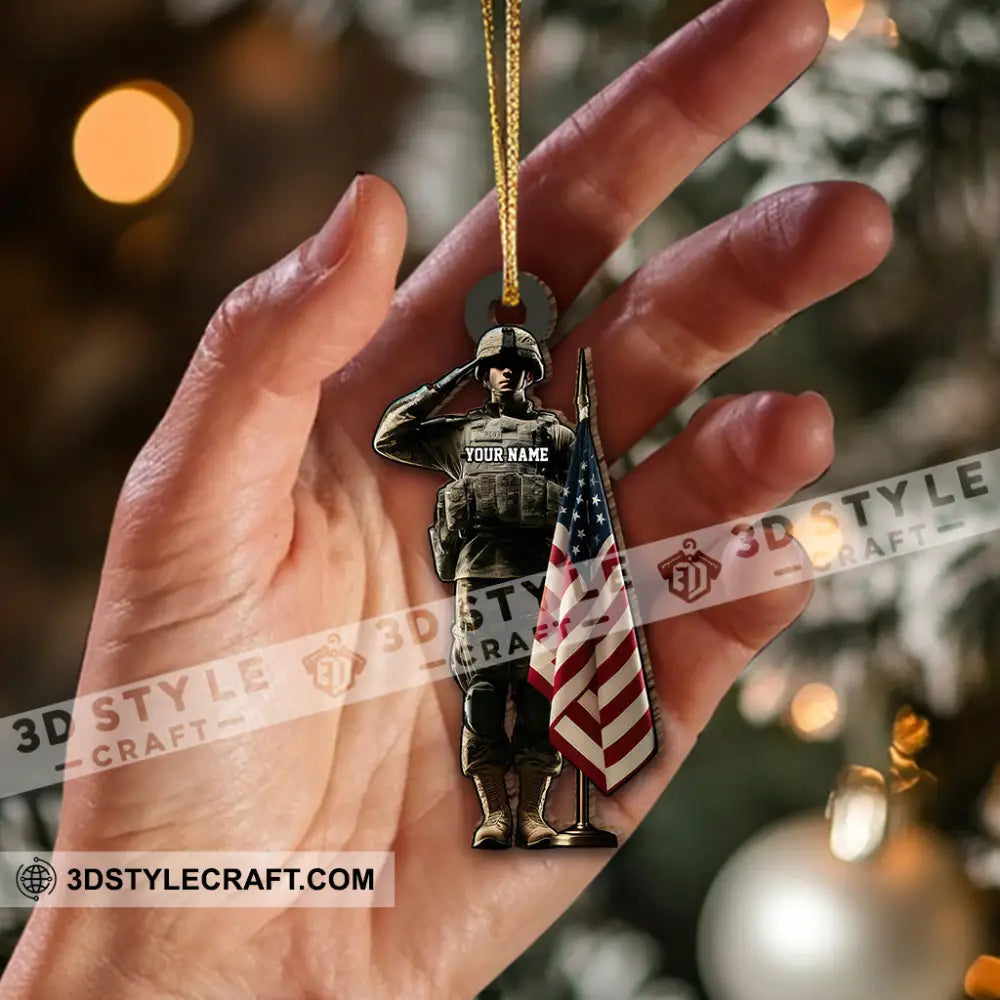 Custom Name Swat Ornament Gift For Swat Police 3.54’’ / 1 Pack