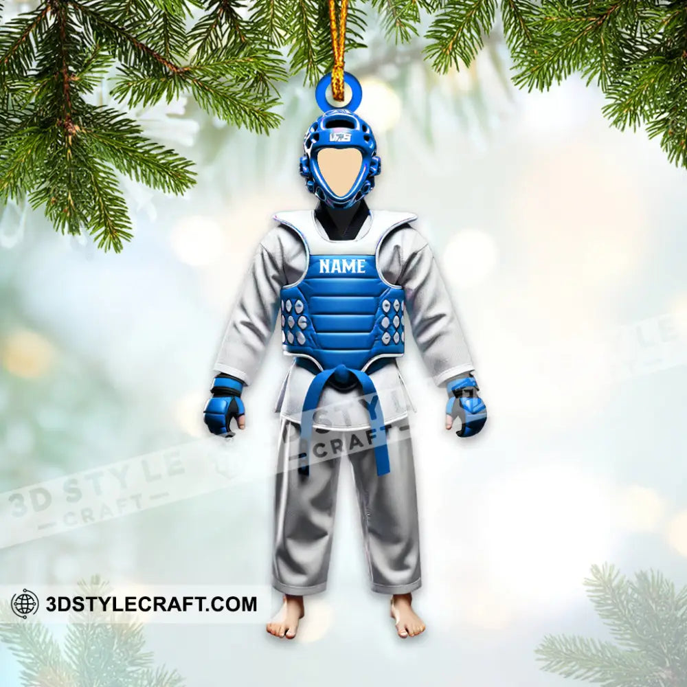 Custom Name Taekwondo Ornament Christmas Gift