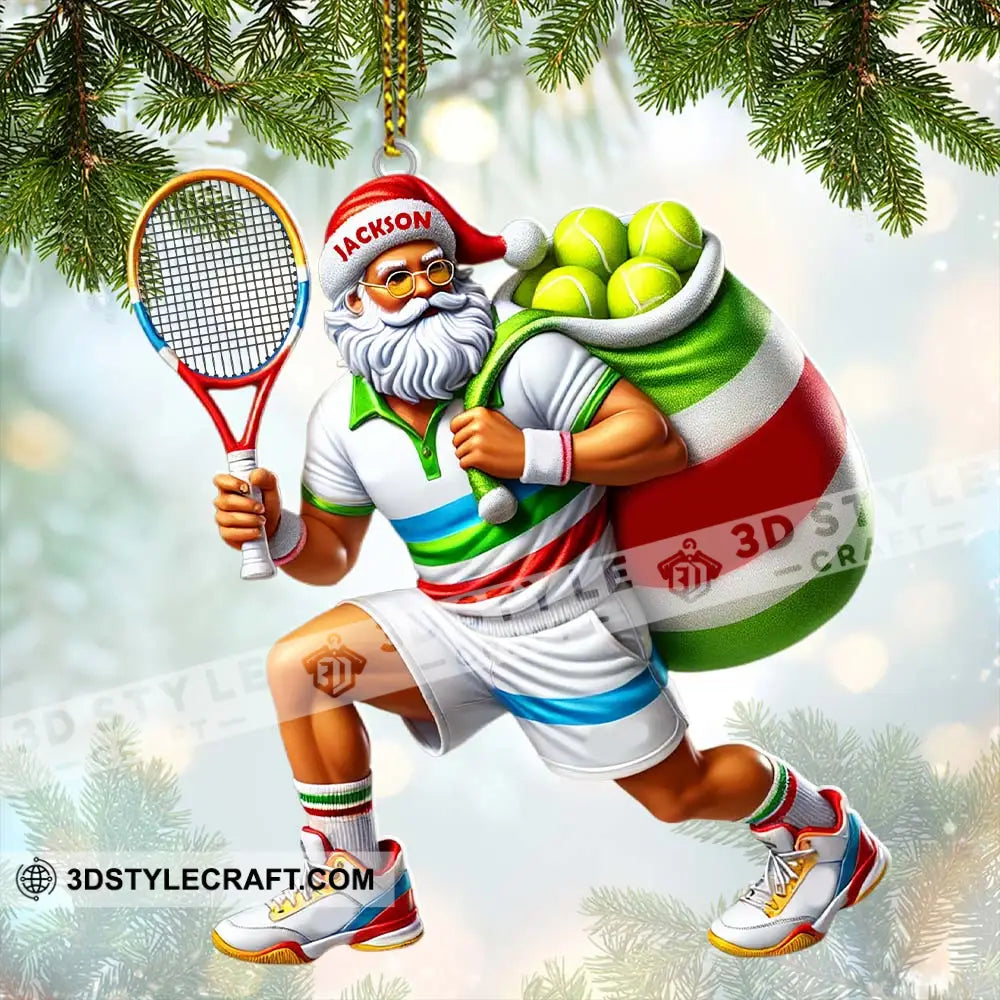Custom Name Tennis Christmas Ornament Gift 3.54’’ / 1