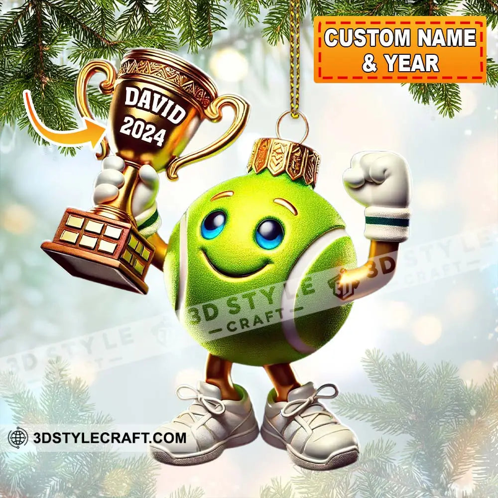 Custom Name Tennis Ornament Lover Christmas Gift