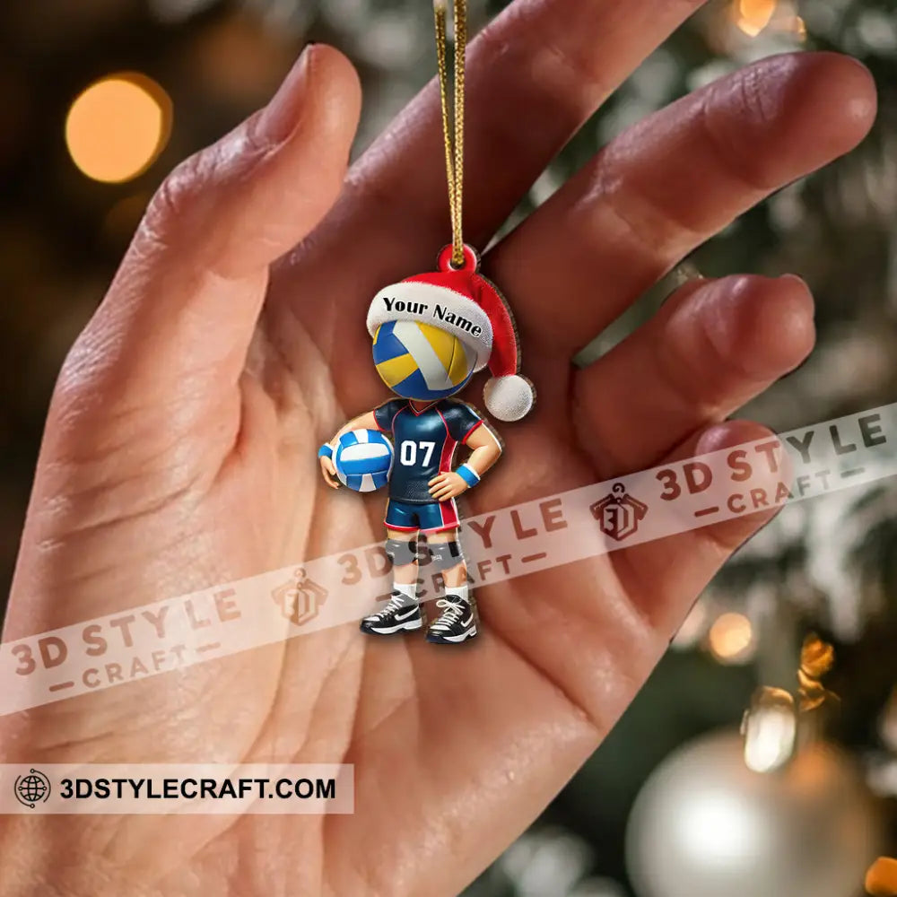 Custom Name Volleyball Ornament Christmas Decoration